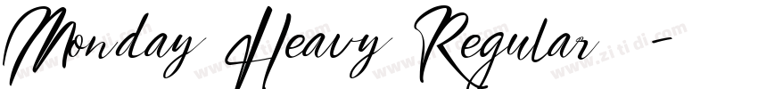 Monday Heavy Regular下载字体转换